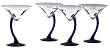 Libbey 4-Piece Cobalt Swerve Martini Set