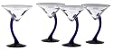 Libbey 4-Piece Cobalt Swerve Martini Set