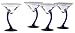Libbey 4-Piece Cobalt Swerve Martini Set
