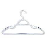 Honey-Can-Do HNGZ01323 Soft Touch Hangers, 10-Pack, White/Blue