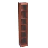 Cherry Veneer 6-Shelf Tower Bookcase