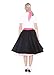 Hip Hop 50's Shop 1950s Adult Poodle Skirt Costume for Women (Black w/Pink M/L)