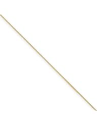 14K Yellow Gold 0.60mm Diamond Cut Curb Pendant Chain