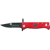 Spring Assist Confedarate Flag South Will Rise Again Knife Red Handle 4.5"