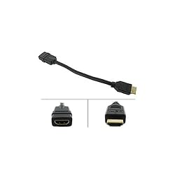 HDMI Male to HDMI Female Cable Port Saver: 8 inches - by Abacus24-7