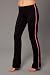 Womens Striped Cotton Spandex Boot Pant by Fitness Wear