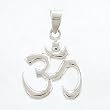 Calligraphy Style Om or Aum Pendant in Sterling Silver Suitable for Men or Women, #8414