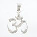 Calligraphy Style Om or Aum Pendant in Sterling Silver Suitable for Men or Women, #8414