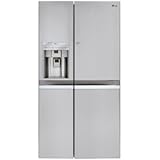 LG LSC22991ST Counter Depth Side-by-Side Refrigerator, 21.6 Cubic Feet, Stainless Steel