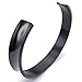 KONOV Mens Womens Stainless Steel Bracelet, Cuff Bang, Black