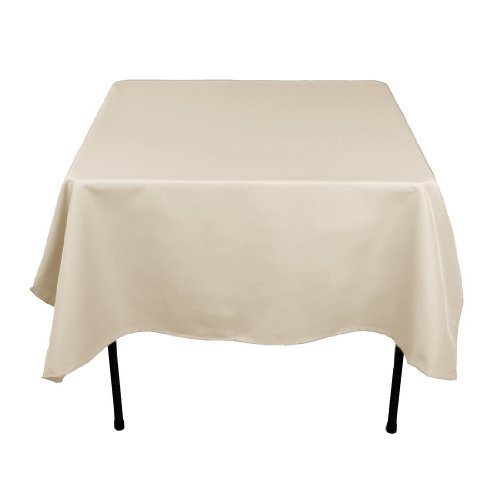 LinenTablecloth 70-Inch Square Polyester Tablecloth Eggplant