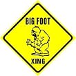 BIG FOOT CROSSING Sasquatch creature sign