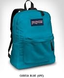 Jansport Classic Superbreak Dark Turquoise Cabesa Blue Backpack for School Work or Play