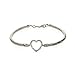 Sparkling Sterling Silver CZ Heart Bracelet