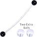 Pregnant Belly Button Ring Black and Clear Pack