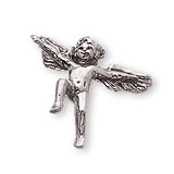The Perfect 14K White Gold Angel Pin - 15X17MM - 15X17MM
