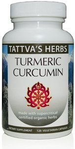 Tri-Force Turmeric Curcumin Extract by Tattva's Herbs (100% Certified Organic, Supercritical Extract, 525mg.) 120 Vegetarian Capsules (Pack of 2) On Sale