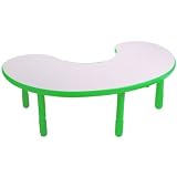 20 Tall Kidney Shaped Baseline Table (Shamrock Green) (20H x 38W x 65D)