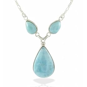 Triple Larimar Choker by 