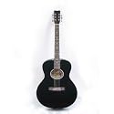 Full Size Steel String Guitar with Stand and Carrying Bag - Black