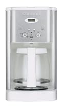 Cuisinart DCC-1200W Brew Central 12-Cup Programmable Coffee Maker, White and Stainless Steel