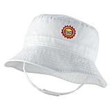 Coolibar UPF 50+ Infant Embroidered Sun Hat (White/Sun - One Size (6-24M))