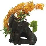 Marina Deco-Wood with Plant - Medium - 3 34 in. x 3 in. x 7 in.
