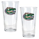 Florida Gators 2pc Pint Ale Glass Set NCAA College Athletics