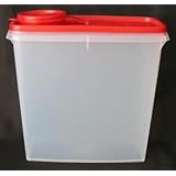 Tupperware 13 Cup Cereal Storer. Passion Red Seal