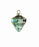 Tag Sparkling Jewels Faceted Mercury, Christmas Ornament, 2.375" long, Teal, Set of 12