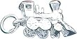 Sterling Silver Train Charm