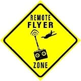 REMOTE FLYER ZONE plane hobby fly sign