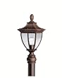 Kichler Lighting 9562TZG Amesbury PostTop Post Mount Light, Tannery Bronze