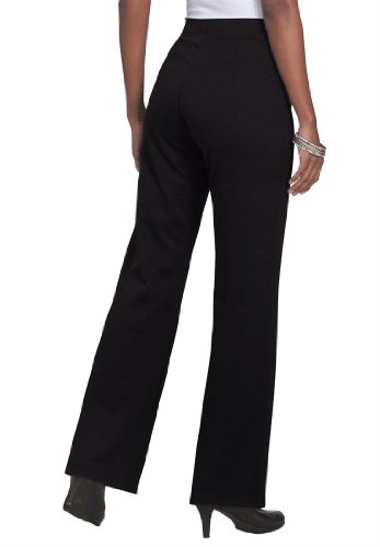Roamans Women's Plus Size Tall Ponte Bootcut Knit Pants