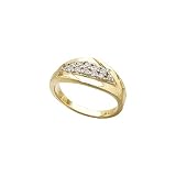 14K Two Tone Gold Cubic Zirconia (Created) Fashion Ring