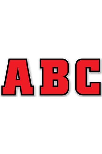 TEAM SPIRIT RED & BLACK LETTER STICKERS