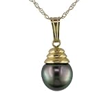 14K Black Tahitian Cultured Pearl Pendant