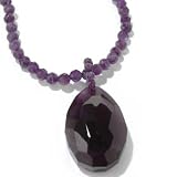14K Gold 18 Amethyst or White / Smoky / Rose Quartz Choice Necklace