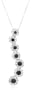 10k White Gold Black and White Diamond Journey Pendant (1/4 cttw)