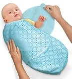 Kiddopotamus SwaddleMe Cotton Infant Wrap Blue Cocoa Dot
