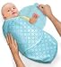 Kiddopotamus SwaddleMe Cotton Infant Wrap Blue Cocoa Dot
