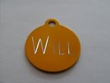Pet ID Tag/Deluxe  Small Gold Circle