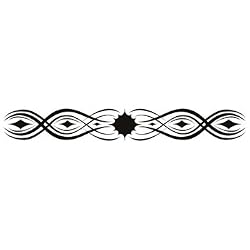 No. I Tribal Glow-N-Dark Arm Band Temporary Tattoo 1.5x9