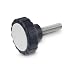 JW Winco Glass Fiber Reinforced Plastic Hollow Knob, Knurled, Stainless Steel Threaded Stud, M8 x 1.25 Thread Size x 40mm Thread Length, 42mm Head Diameter (Pack of 1)