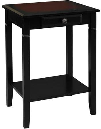Linon Home Decor Camden Accent Table, Black Cherry Spacious, Smooth Top