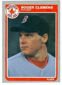 Roger Clemens 1985 Fleer Baseball Card #155 Boston Red Sox - excellent condition unsigned rookie ca