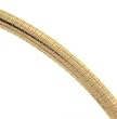 Ladies 18 Inch Omega Necklace 6mm Wide Crafted in 10K Yellow Gold