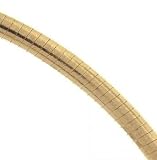 Solid 10KT Gold 6mm Wide Omega Necklace - 18in Long New