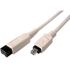 Cables Unlimited 6-Feet 9-Pin to 4-Pin IEEE 1394B Bilingual Firewire 800 Cable (MSC514006)