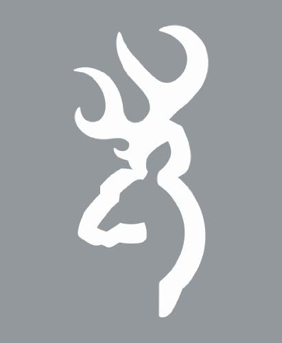 3" Browning Official Buckmark Decal White